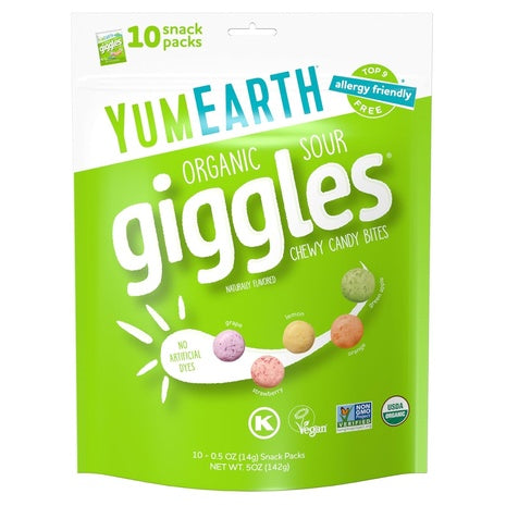 10 YumEarth Organic Sour Giggles Chewy Candy