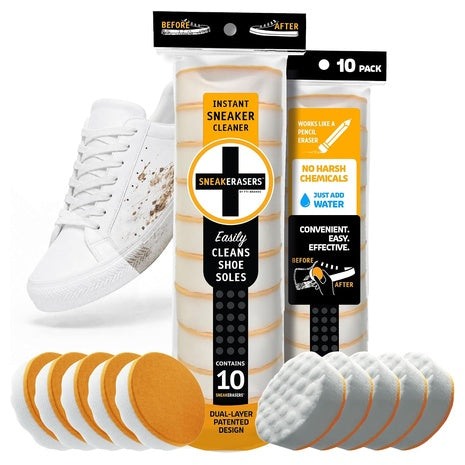 10-Pack Sneakerasers Instant Sneaker Cleaning Sponges