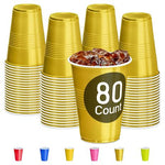 80-Count Golden Party Cups (16oz)