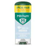 2-Pack Mitchum Men’s Unscented Deodorant Gel