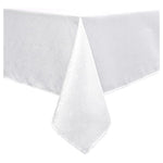 54x84in White Jacquard Tablecloth