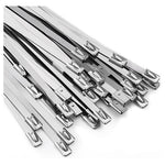 100 Stainless Steel Heavy Duty Metal Zip Ties