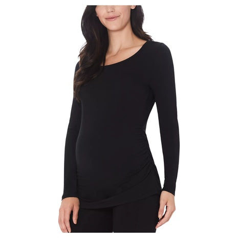Cuddl Duds Maternity Ballet Neck Long Sleeve Top