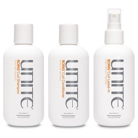 Unite Boing Curl Shampoo, Conditioner & Leave-In Spray Set