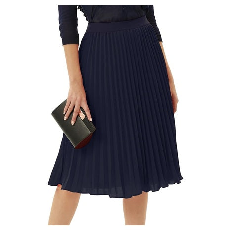 Grace Karin Elastic Waist Pleated Chiffon Midi Skirt (35 Colors)
