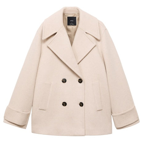 Women's Double Breasted Wool Blend Coat