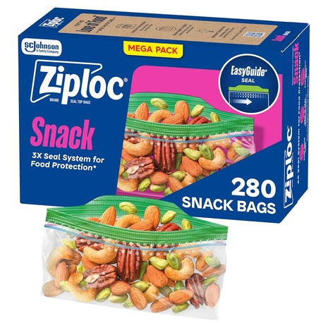 280 Ziploc Snack Bags