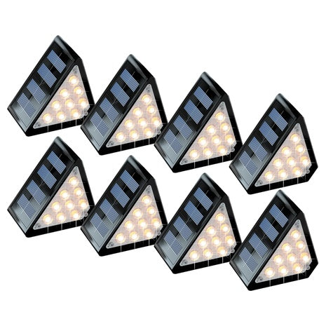 8-Pack IP67 Waterproof LED Solar Step Lights