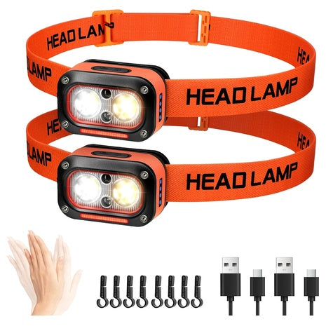 2 Rechargeable LED Headlamps