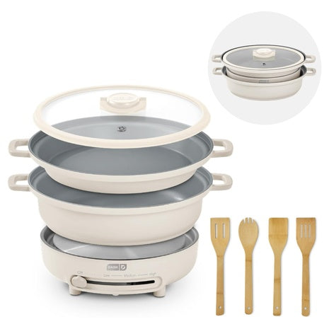 8-Piece Dash Stacks Stacking Cookware Set With Electric Burner