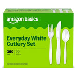 360-Piece Amazon Basics Disposable Cutlery Set