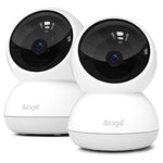 2-Pack 3K Indoor 360° Security Cameras with AI Motion Detection & Night Vision