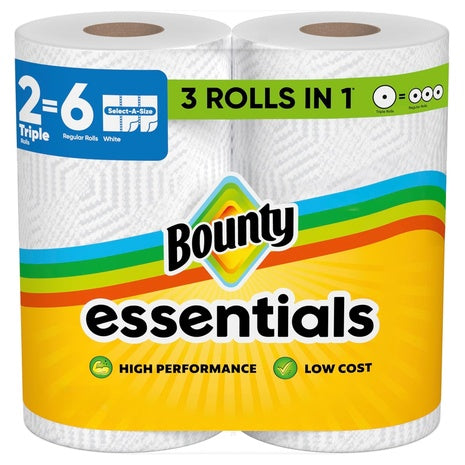 6 Bounty Triple Rolls, 18 Scott Double Rolls & 36 Mega Rolls Charmin + Quilted Northern Toilet Paper
