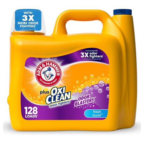 128 Loads of Arm & Hammer Plus OxiClean Odor Blasters Liquid Laundry Detergent