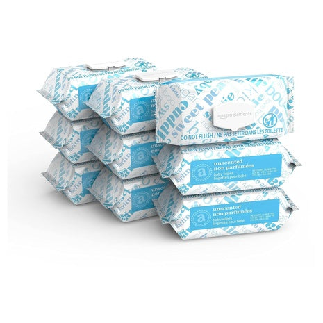 810 Amazon Elements Fresh, Sensitive and Unscented Baby Wipes