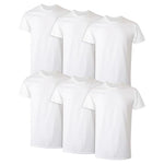 6-Pack Hanes Men's Cotton Moisture-Wicking Crew Tee Undershirts (Various)