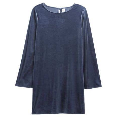 Gap Factory Women's Satin Boatneck Mini Dress (Blue Ridge)