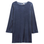 Gap Factory Women's Satin Boatneck Mini Dress (Blue Ridge)