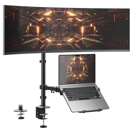 Putorsen Adjustable Monitor & Laptop Mount Stand (Up To 49" Monitor & 18" Laptop)