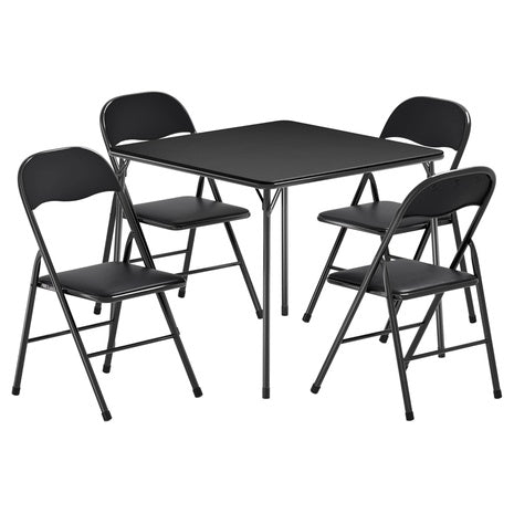 Square Folding Card Table with 4 Chairs Set