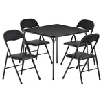Square Folding Card Table with 4 Chairs Set