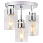 3-Light Chrome Ceiling Fixture