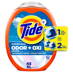 Tide Ultra Oxi Power Pods with Odor Eliminators Laundry Detergent Pacs, 45 Count