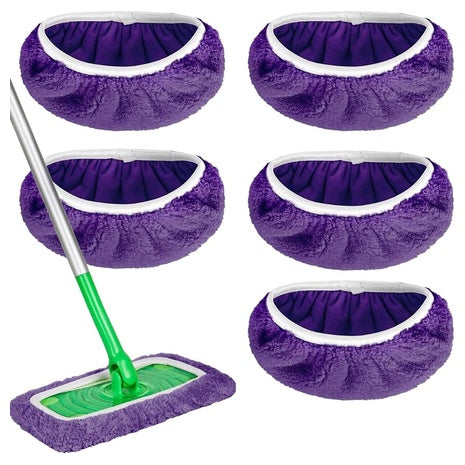 5-Pack Reusable Microfiber Mop Pads