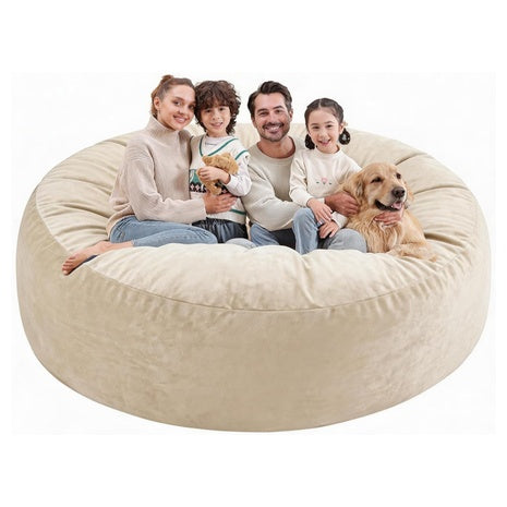 7ft Large Bean Bag Chairs With Memory Foam Filled