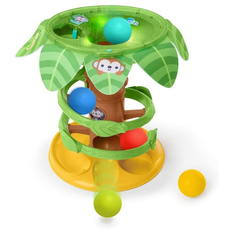 Bright Starts Tropical Twirl Ball Play Toy with Lights & Music