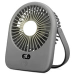 Rechargeable Desk Fan with LED Light