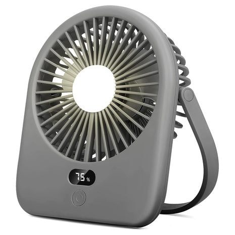 Rechargeable Desk Fan with LED Light