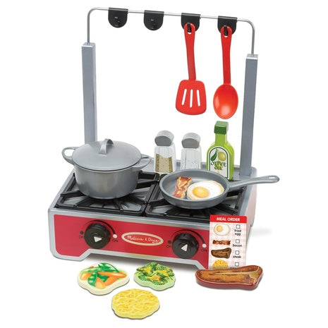Melissa & Doug 19-Piece Deluxe Wooden Cooktop Set