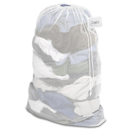 Mesh Laundry Bag with ID Tag