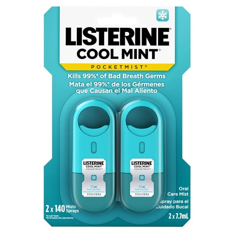 2-Pack Listerine Cool Mint Pocketmist + Get $0.58 Amazon Credit