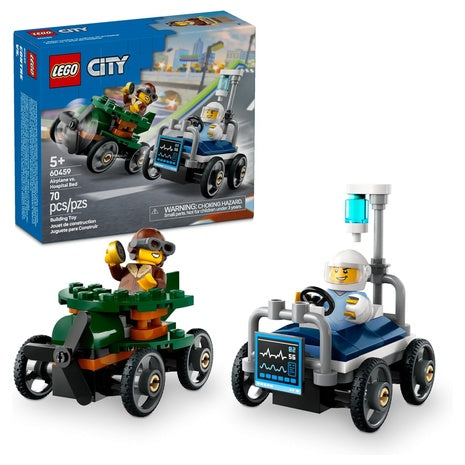 LEGO City Airplane vs. Hospital Bed Race Car Pack Set