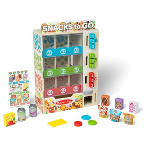 Melissa & Doug Sort-Stock-Select Wooden Vending Machine Toy with Play Food