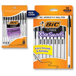 10-Count BIC Cristal Xtra Smooth  Medium Point  Ballpoint Pen (1.0mm)