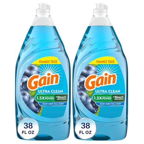 2-Pack Gain Ultra Clean Dish Soap (38oz)