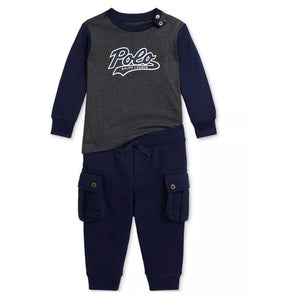 Polo Ralph Lauren Baby Boys Cotton Jersey Tee & Fleece Cargo Pant Set