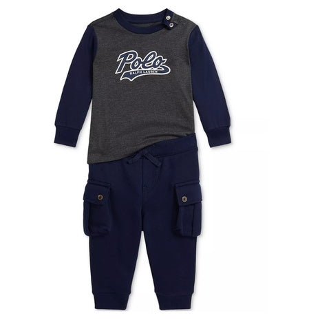 Polo Ralph Lauren Baby Boys Cotton Jersey Tee & Fleece Cargo Pant Set