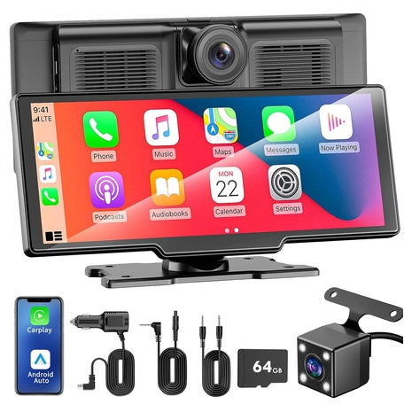 10.26" Portable Touch Screen Carplay 4K Dash Cam
