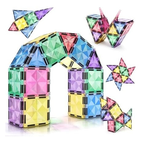 120-Piece Magnetic Building Tiles Set