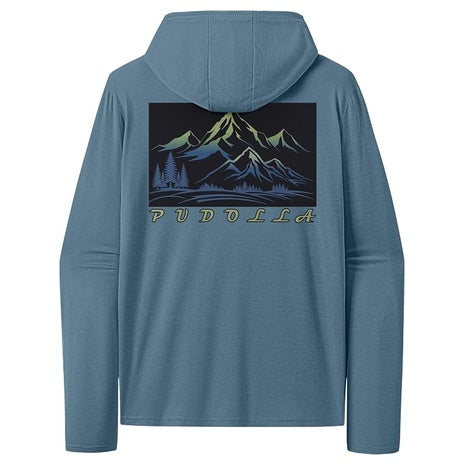 Pudolla Men's Long Sleeve UPF 50+ Sun Protection Hoodie
