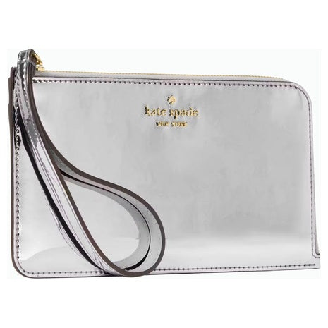 Lucy Mirror Metallic Medium L-Zip Wristlet