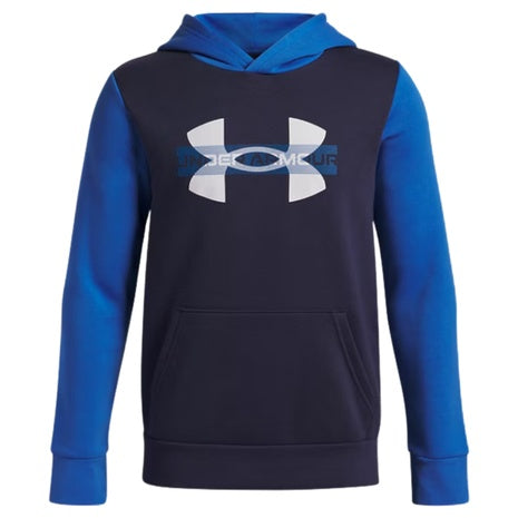 UA Rival Fleece Colorblock Graphic Boys' Hoodie
