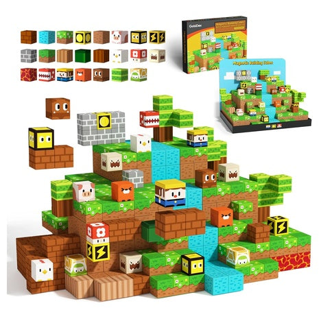 Magnetic Building Blocks Set for Kids (3 Variations)