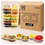 50 Double-Compartment Snack Containers