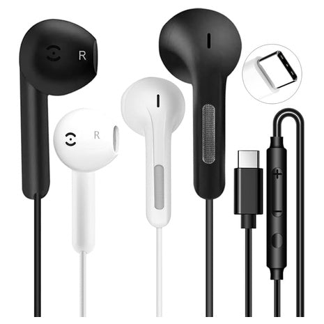 2-Pack USB C Headphones With Mic