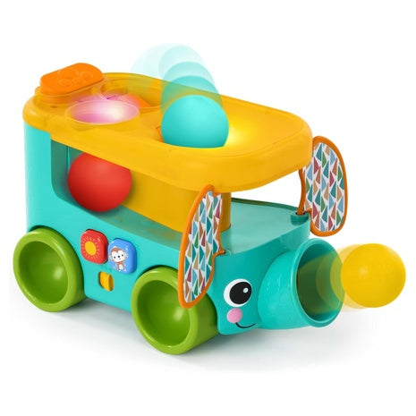 Bright Starts Pop & Roll Safari Bus Ball Play Toy